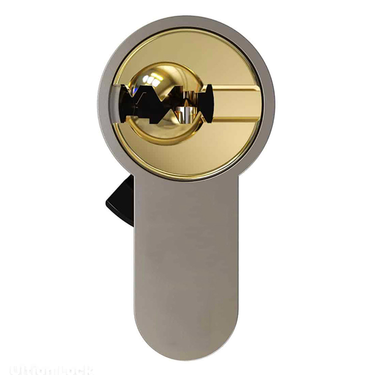 Ultion lock cylinder being installed on composite door in Bolton