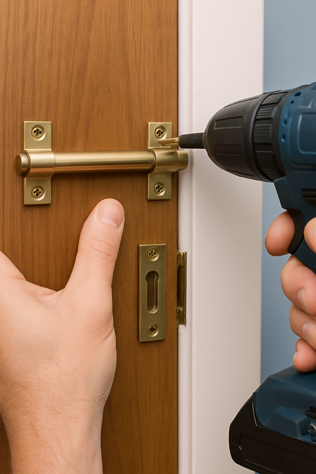 installing door bolt home security locksmith fitting