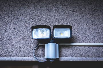 dual floodlight security lighting